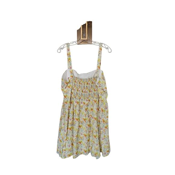 ASTR the Label Women's Beige Yellow Floral Milkmaid Mini Dress NWOT Size X-Large - Picture 10 of 16